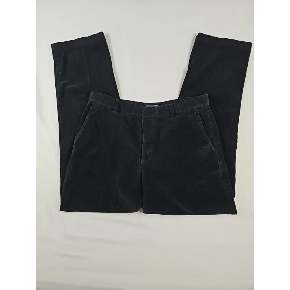 Vtg Dockers Relaxed Black‎ Flat Front Corduroy Pants 34x32 (Tag Size 36x34)